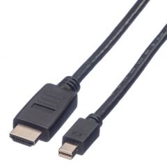Value 11.99.5792 adaptador de cable de vídeo 3 m Mini DisplayPort Negro