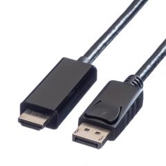 VALUE 11.99.5785 adaptador de cable de vídeo 1 m DisplayPort Negro