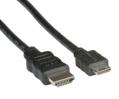 VALUE HDMI - Mini HDMI 2 m cable HDMI HDMI tipo A (Estándar) HDMI Type C (Mini) Negro