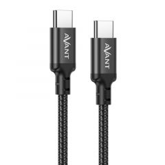Cable connect tipo c a tipo c  trenzado 1m 3a - force edition