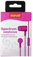 Maxell Spectrum Auriculares Alámbrico Dentro de oído Llamadas/Música Rosa