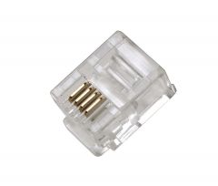 Conector Telefonico Rj11 6p4c Cable Plano (100 Uds.) ** K11040