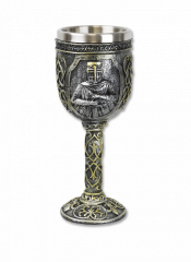Copa de decoración Tole10 Imperial Templarios, altura de 20 cm, hecha de resina y aluminio