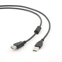 Cable usb 2.0 tipo a macho-a hembra 4.5m negro premium