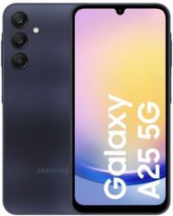 Teléfono Samsung Galaxy A25 5g (A256). Color Negro (Black). 256 GB de Memoria Interna, 8 GB de RAM. Dual Sim. Pantalla Super AMOLED de 6,5". Triple Cámara trasera de 50+8+2 MP. Smartphone libre.