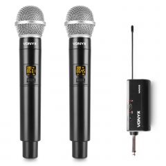2 Microfonos Inalambricos Mano Portatil Uhf Vonyx Wm552 179.211