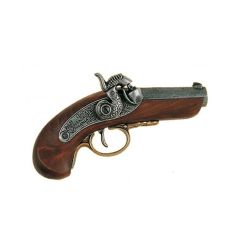 Réplica de Pistola Baby Philadelphia Derringer, de los Estados Unidos del año 1850 de 17,5 cm fabricada en Madera y Metal no funciona, para decoración