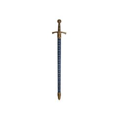 Espada medieval de Francia Siglo XIV, reproducción fiel, fabricada de metal con funda, extraíble, arma decorativa sin filo
