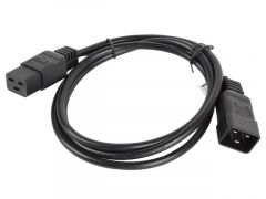 Lanberg CA-C19E-10CC-0018-BK cable de transmisión Negro 1,8 m C19 acoplador C20 acoplador