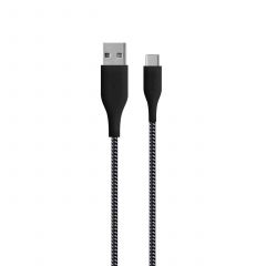 PURO CUSBCFABK3BLK cable USB 1,2 m USB 3.2 Gen 1 (3.1 Gen 1) USB A USB C Negro