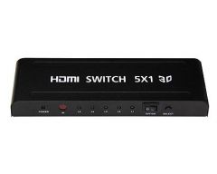 Splitter / Switch HDMI 5x1 Yatek YK-0501, soporta 3D, seleccione, amplifique y la señal HDMI