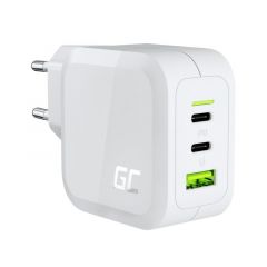 Green Cell CHARGC08W cargador de dispositivo móvil Auriculares, Netbook, Smartphone, Tableta Blanco Corriente alterna Carga rápida Interior