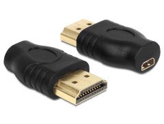 DeLOCK 65507 cambiador de género para cable HDMI A micro HDMI D Negro