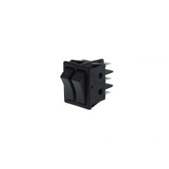 Interruptor unipolar 11.410.C/N doble tecla Tipo 2 conmutadores 16A/250V Faston Electro DH Color Negro 8430552016778