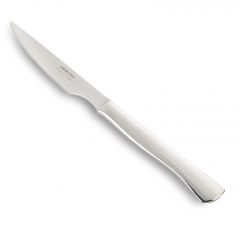 Cuchillo chuletero de 110 mm con filo liso - Monoblock de acero inoxidable para cortes precisos de carne asada, chuletas y filetes.