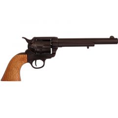 Réplica de revólver calibre 45 peacemaker 7 1/2 de la Guerra Civil de los Estados Unidos 1873 de 35 cm y 1024 gr, en metal e imitación de madera