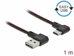 DeLOCK USB2.0-Kabel A-TypC: 1m, schwarz/rot cable USB USB A Micro-USB B Negro