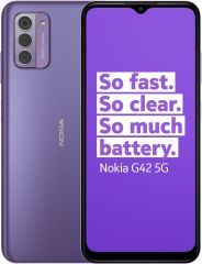Teléfono Nokia G42. Color Púrpura (Purple). 128 GB de Memoria Interna, 6 GB de RAM. Pantalla HD+ de 6,56”. Cámara principal de 50 MP. Smartphone completamente libre.