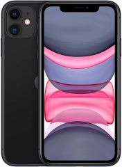Teléfono Apple iPhone 11, Color Negro, 4 GB de RAM, 128 GB de Memoria Interna, Pantalla de 6,1", Cámara frontal de 12 MP y Vídeo 4K. Sistema iOS 13. Nuevo - Smartphone completamente libre.