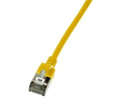 LogiLink Slim U/FTP cable de red Amarillo 0,5 m Cat6a U/FTP (STP)