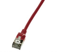 LogiLink Slim U/FTP cable de red Rojo 0,3 m Cat6a U/FTP (STP)