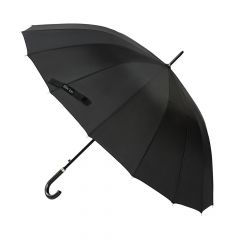 Paraguas splash golf 16v antiviento negro mango cuero