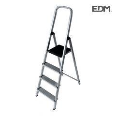 Escalera domestica de aluminio 4 peldaños edm