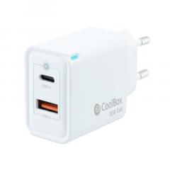 CoolBox Cargador USB 30W con tecnología GaN