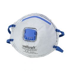 Pack 3 mascaras antipolvo ffp2 cv con valvula respiracion y filtro 4838000 wolfcraft