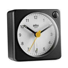 Braun BC02XBW Reloj despertador analógico Negro, Blanco