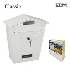 Buzon de acero modelo classic blanco edm