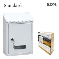 Buzon de acero modelo standard blanco. edm