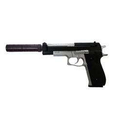 Pistola de AirSoft 85 Negra Nickel Sil. 0,51Jul. Parabellum 86014