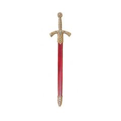 Abrecartas Espada de Caballero Templario de La Orden de los Pobres Caballeros de Cristo de 27 cm con funda, Arma decorativa sin filo