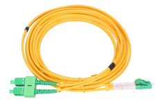 Extralink LWL-Kabel SC/APC-LC/APC SM 9/125 Duplex 2m - 2 m cable de fibra optica FTTH G.652D Amarillo