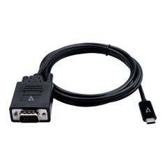 V7 V7UCVGA-2M adaptador de cable de vídeo VGA (D-Sub) USB Tipo C Negro