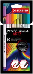 STABILO Pen 68 brush ARTY rotulador Colores surtidos 10 pieza(s)