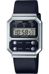 Reloj de pulsera CASIO Retro Vintage - A100WEL-1AEF correa color: Negro Dial LCD Negro Unisex