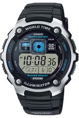 Reloj de pulsera CASIO Sports - AE-2000W-1A correa color: Negro Dial LCD Negro Hombre