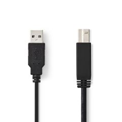 Nedis Cable USB 2.0 | A macho - USB B macho | 1,0 m | Negro NE550686075
