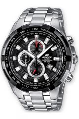 Reloj de pulsera CASIO Edifice - EF-539D-1AVEF correa color: Gris plata Dial Negro Hombre