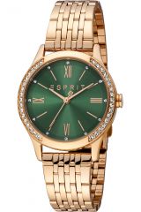 Reloj de pulsera Esprit Anny - ES1L345M0085 correa color: Oro rosa Dial Verde botella Mujer
