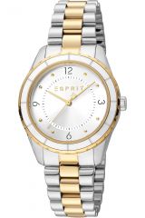 Reloj de pulsera Esprit Skyler - ES1L348M0085 correa color: Gris plata Oro amarillo Dial Gris plata Mujer