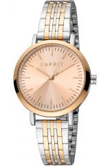 Reloj de pulsera Esprit Ennie - ES1L358M0105 correa color: Gris plata Oro rosa Dial Oro rosa Mujer