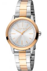 Reloj de pulsera Esprit Vaya - ES1L362M0115 correa color: Gris plata Oro rosa Dial Gris plata Mujer