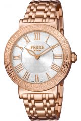 Reloj de pulsera Ferrè Milano - FM1L041M0081 correa color: Oro rosa Dial Gris plata Mujer