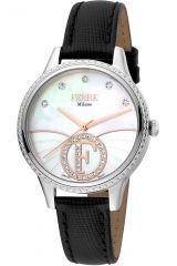 Reloj de pulsera Ferrè Milano - FM1L167L0011 correa color: Negro Dial Nácar Blanco antiguo Mujer