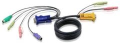 ATEN Cable KVM PS/2 con audio y SPHD 3 en 1 de 3 m