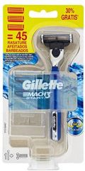 Gillette Mach3 Start Maquinilla de Afeitar Hombre + 3 Cuchillas de Recambio, Mango Aqua-Grip Control Total Incluso Mojado