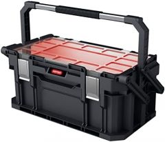 Keter 233848 Connect Canti Tool, Caja de herramientas, Color negro y rojo, 56.5 x 31.7 x 25.1 cm
